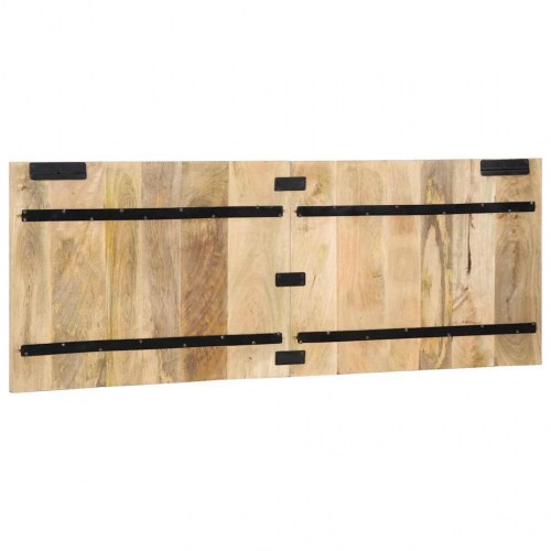 Sengegavl 140 cm i massivt ru mangotræ