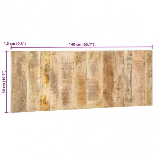 Sengegavl 140 cm i massivt ru mangotræ
