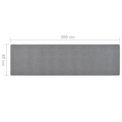 Tæppeløber 80x300 cm mørkegrå