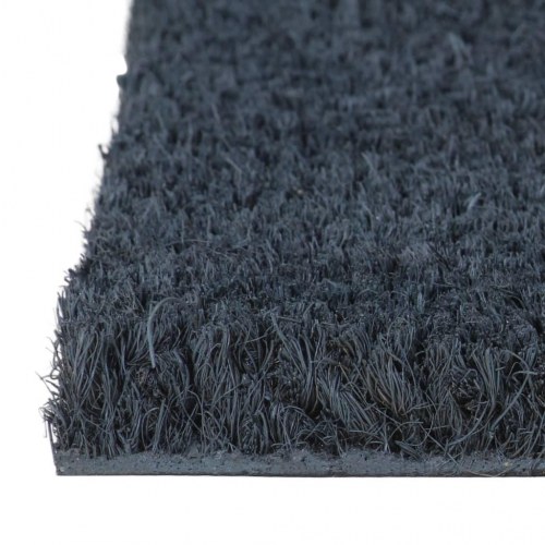 Dørmåtte halvrund 60 × 90 cm - tuftet coir, mørkegrå