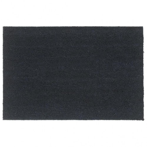 Dørmåtte i coir 60 × 90 cm - mørkegrå, tuftet med skridsikker PVC-bagside