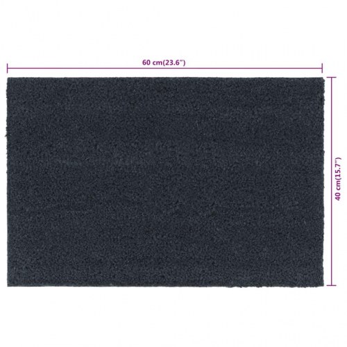 Dørmåtte i tufted coir 40 × 60 cm - mørkegrå