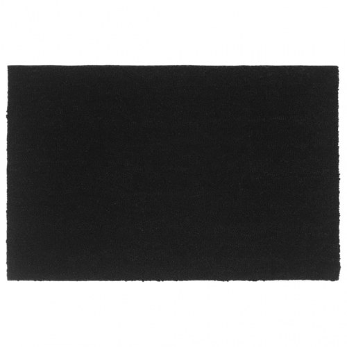 Dørmåtte 65×100 cm - tuftet coir, sort med skridsikker PVC