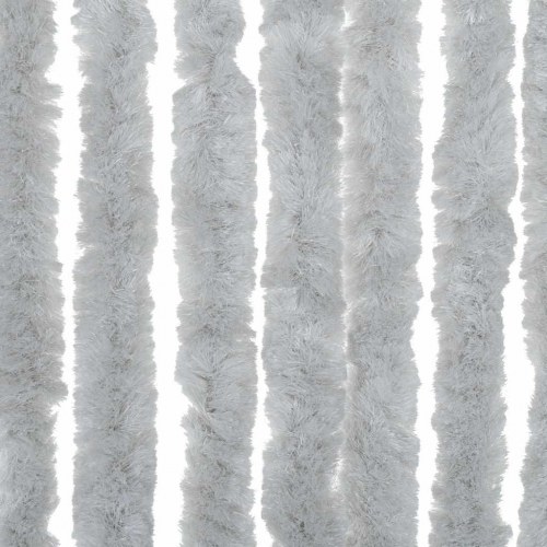 Flueforhæng 56 × 200 cm i chenille - grå dørgardin mod insekter