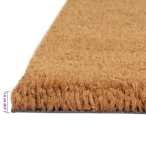 Dørmåtte 40×60 cm - tuftet coir i naturfarve med skridsikker PVC-bagside