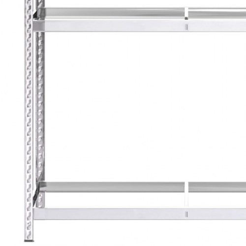 Dækreoler - 3 stk. med 3 hylder, 110 × 40 × 200 cm, stål, sølvfarvet