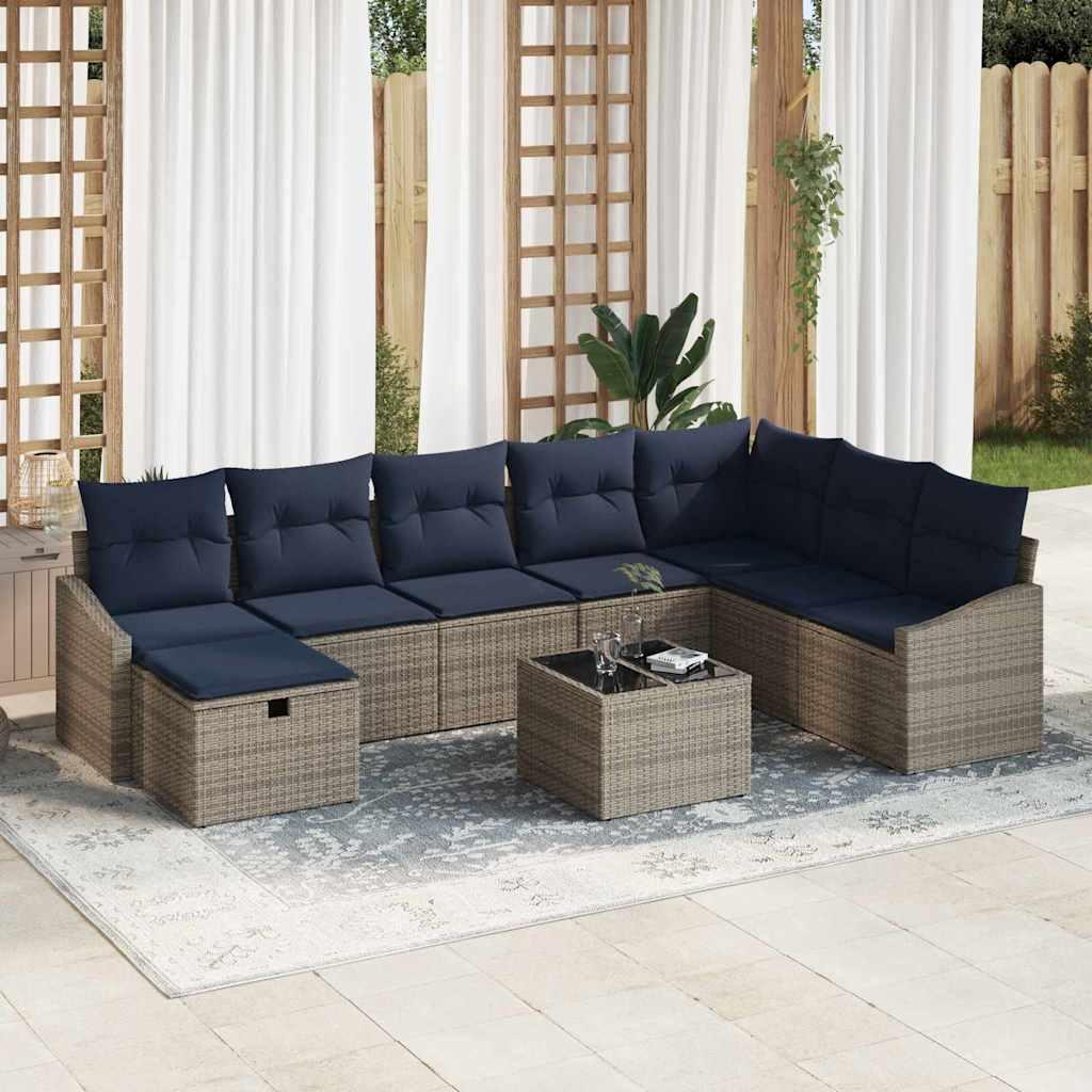 Sofa Sæt med pude 6 stk polyrattan