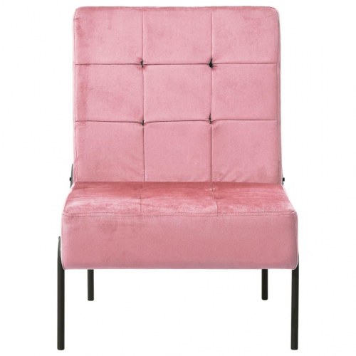 Lænestol 65x79x87 cm fløjl pink