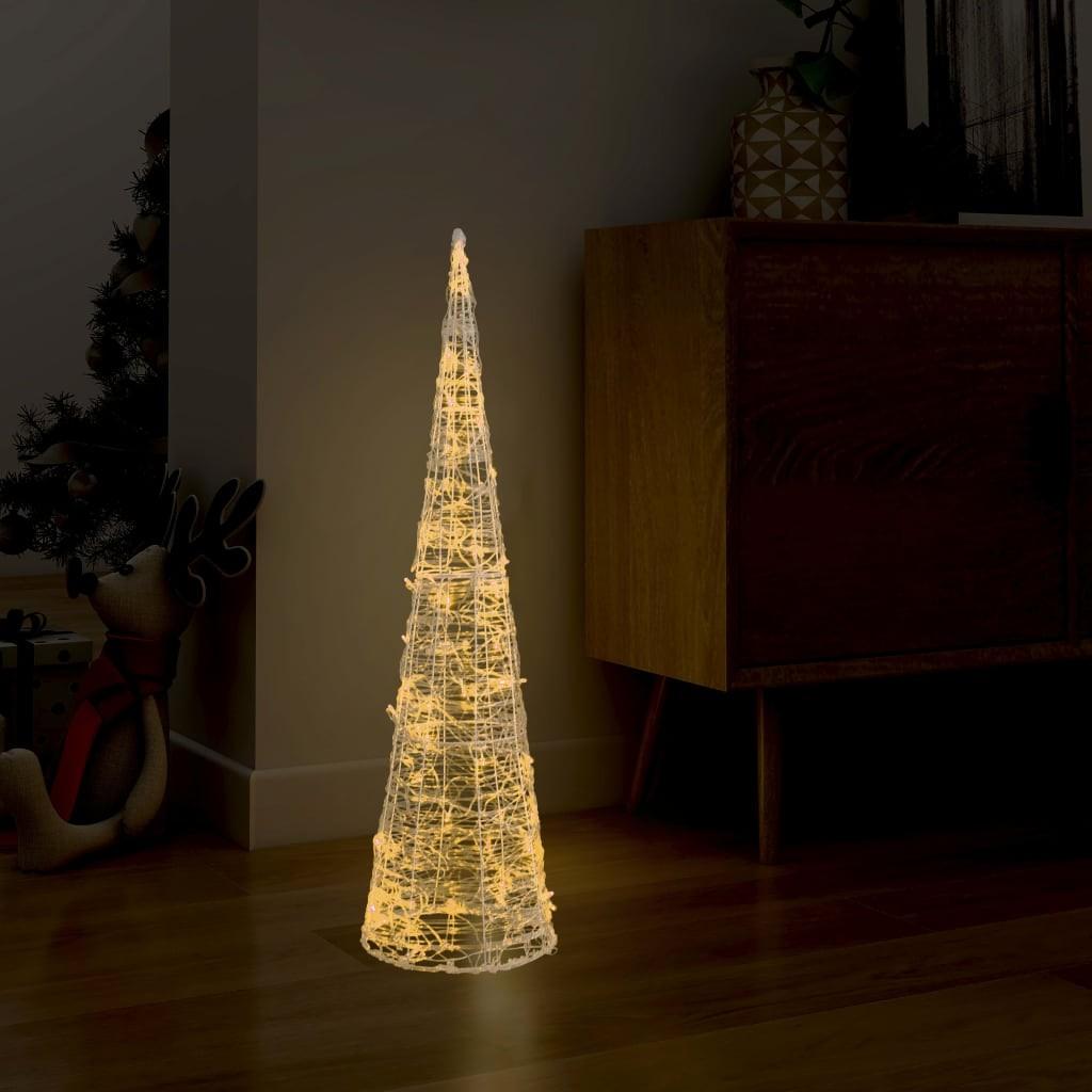 Dekorativ lyspyramide LED 90 cm akryl varm hvid