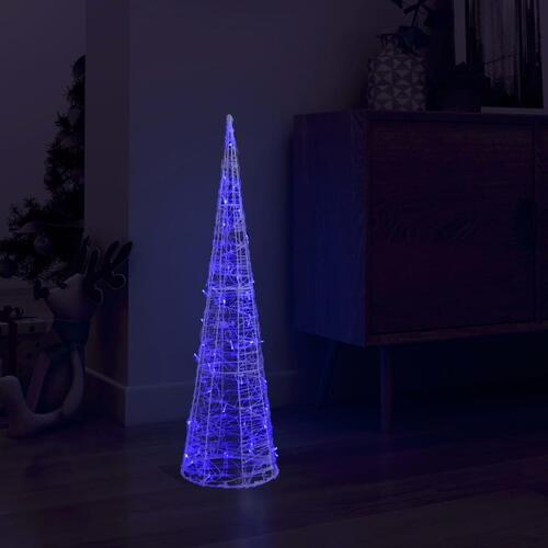 Dekorativ lyspyramide LED 90 cm akryl blå