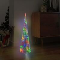 Dekorativ lyspyramide LED 90 cm akryl flerfarvet