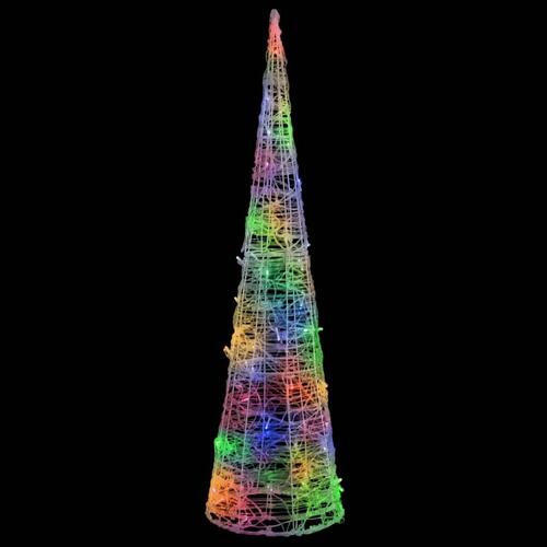 Dekorativ lyspyramide LED 90 cm akryl flerfarvet