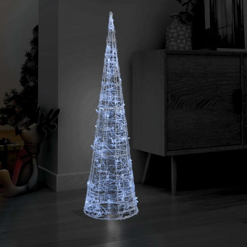 Dekorativ lyspyramide LED 120 cm akryl kold hvid