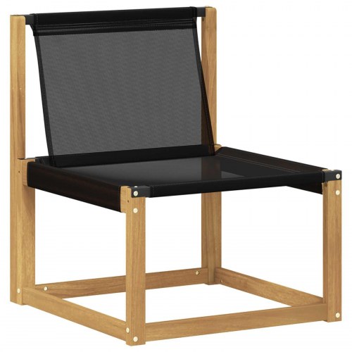 Udendørs sofa Massiv akacietræ og Textilene Hvid