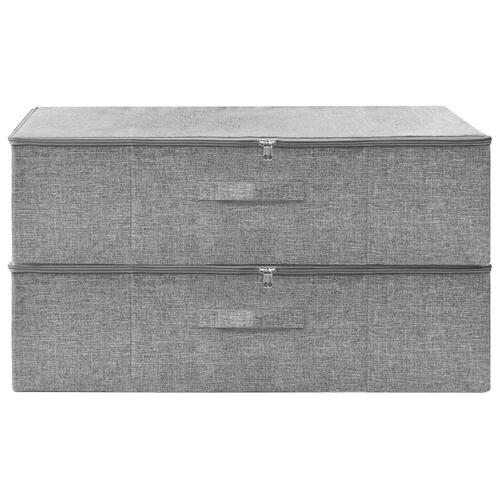 Opbevaringskasser 2 stk. 70x40x18 cm stof grå