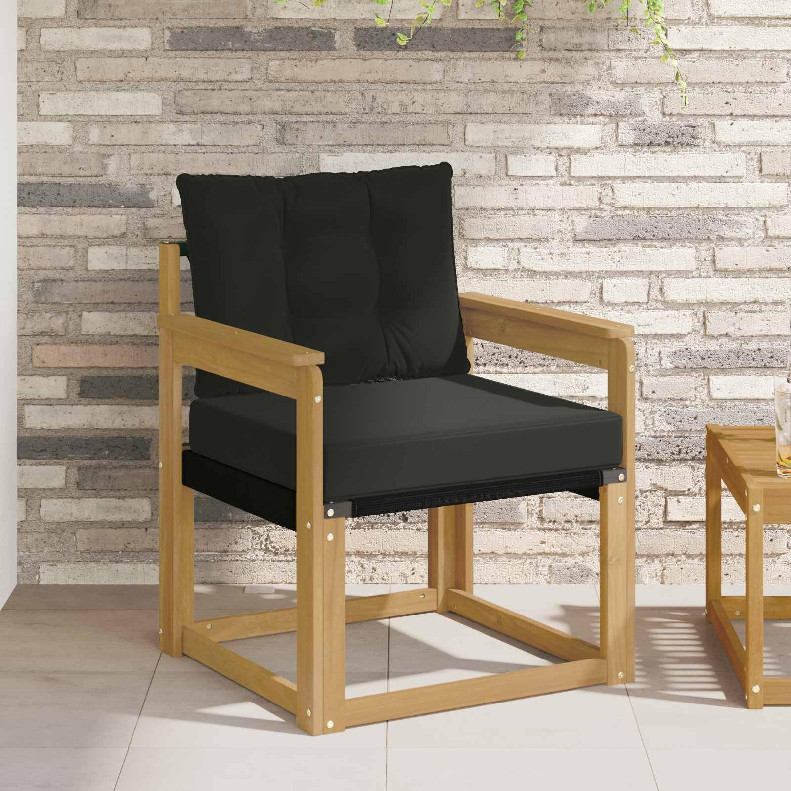 Udendørs sofa Massiv akacietræ og Textilene Hvid