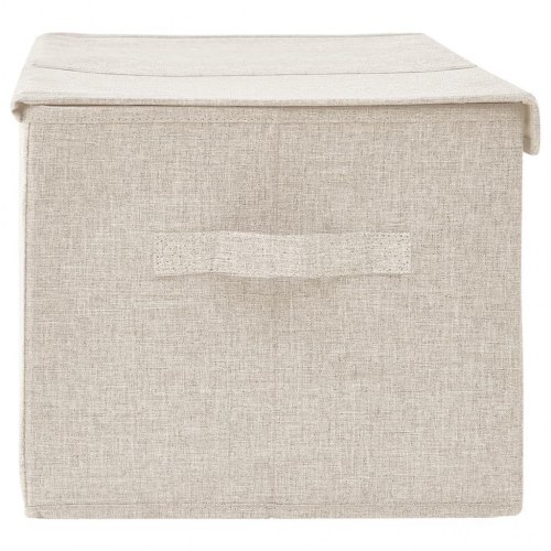 Opbevaringskasse i stof 50 x 30 x 25 cm - cremefarvet