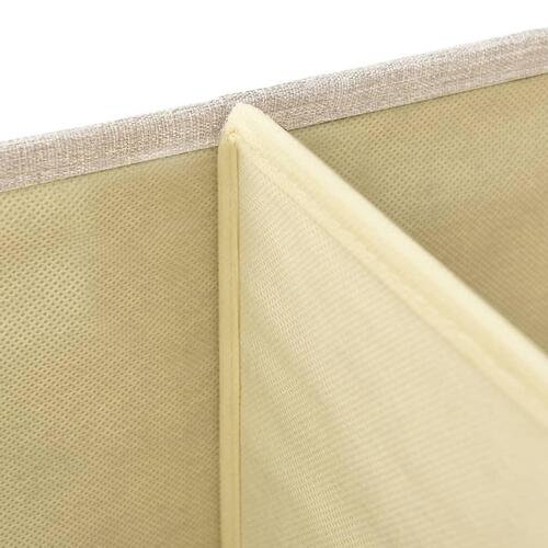 Opbevaringskasse 50x30x25 cm stof cremefarvet