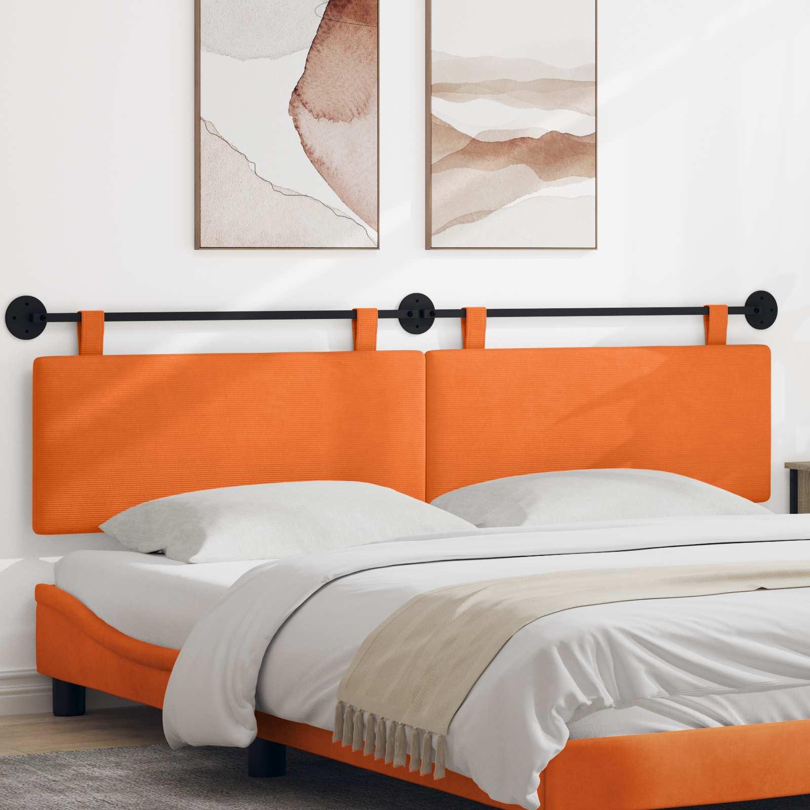 Hængende sengegavl i velour - rektangulær, 210 × 55 cm