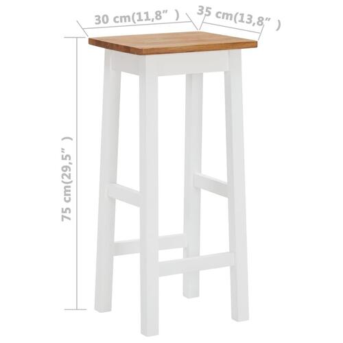 Barstole 2 stk. massivt egetræ