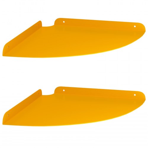 Svævende hylde med hylde 2 stk Sennepsgul 30 x 30 x 2 cm