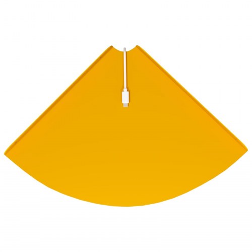 Svævende hylde med hylde 2 stk Sennepsgul 30 x 30 x 2 cm