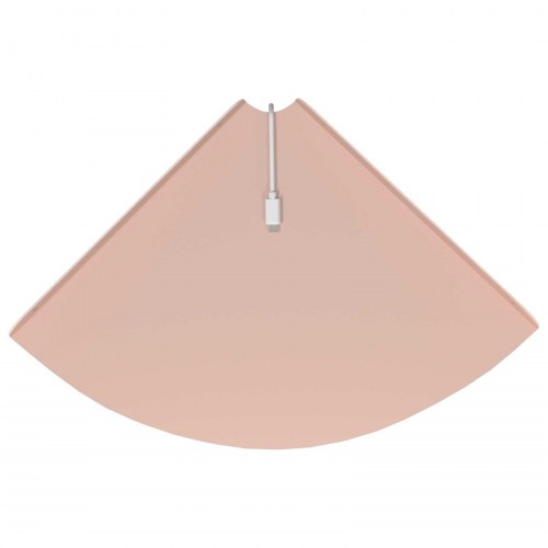 Svævende hjørnehylder 4-pak - lyserød, stål 30 × 30 × 2 cm