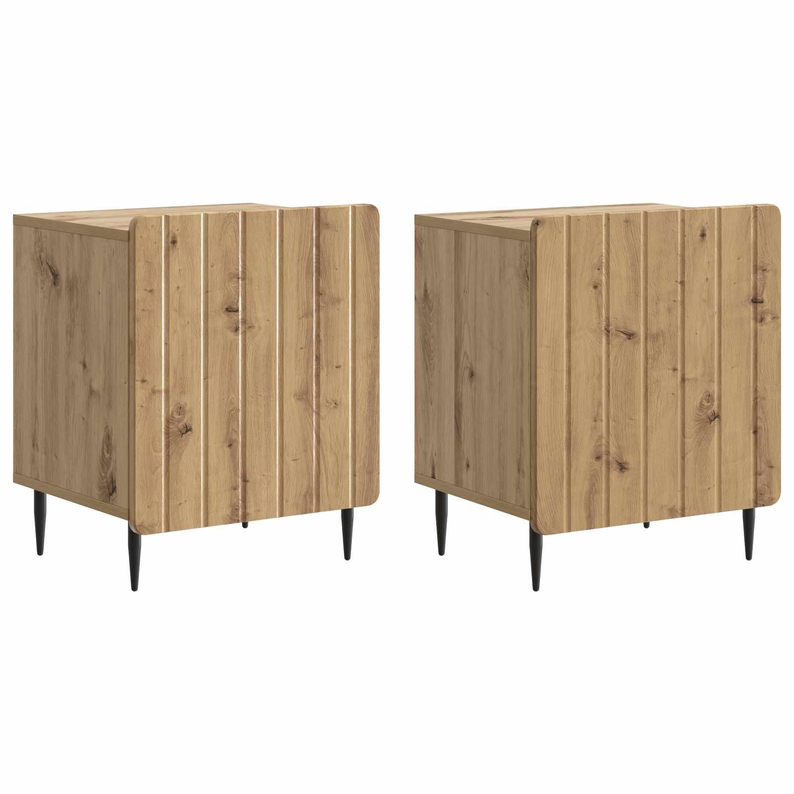 Natskab 2 stk Artisan-eg 43 x 34,5 x 52 cm Konstrueret træ