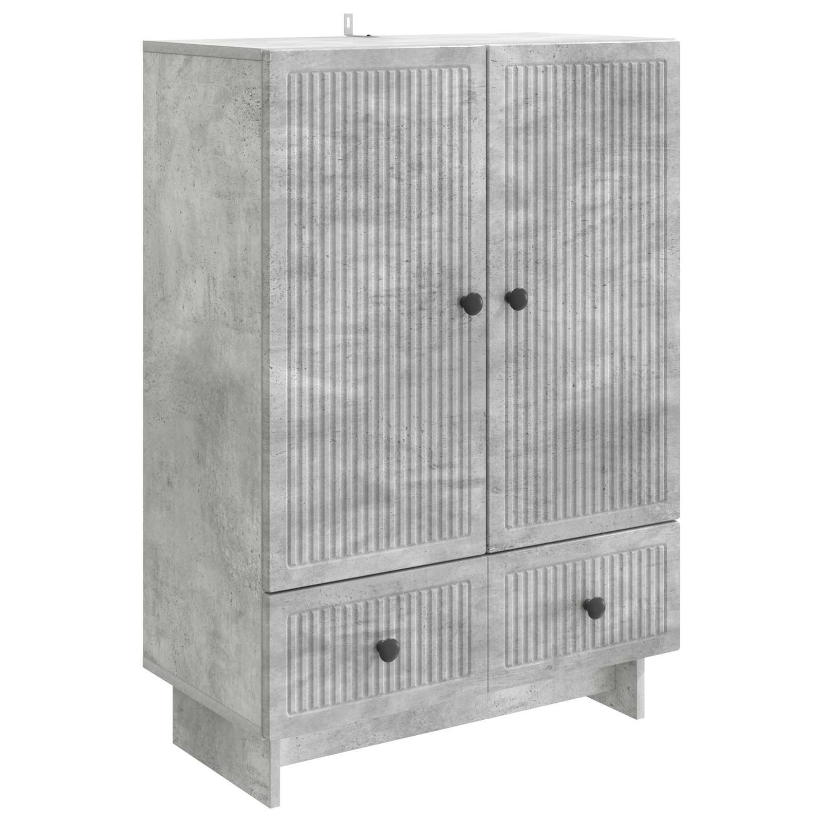 Sidebord BetonGrå 66 x 34,5 x 95 cm Konstrueret træ