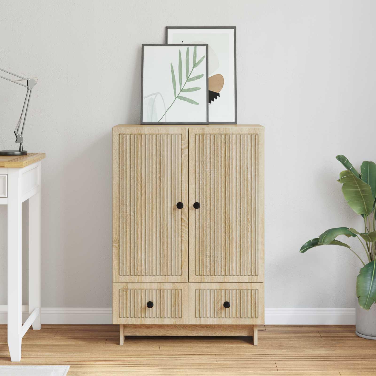 Sidebord Sonoma eg 66 x 34,5 x 95 cm Konstrueret træ