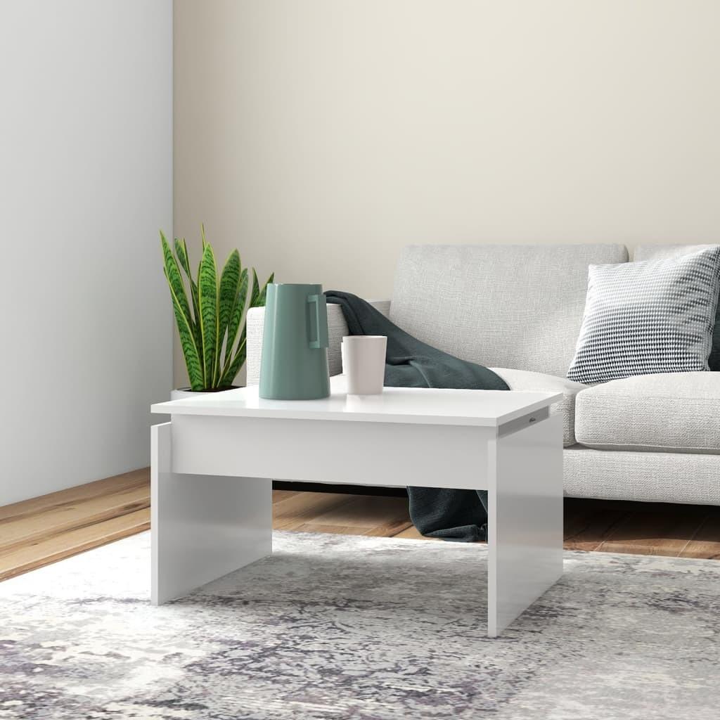 Sofabord 68x50x38 Cm Spånplade Hvid