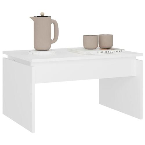 Sofabord 68x50x38 cm konstrueret træ hvid