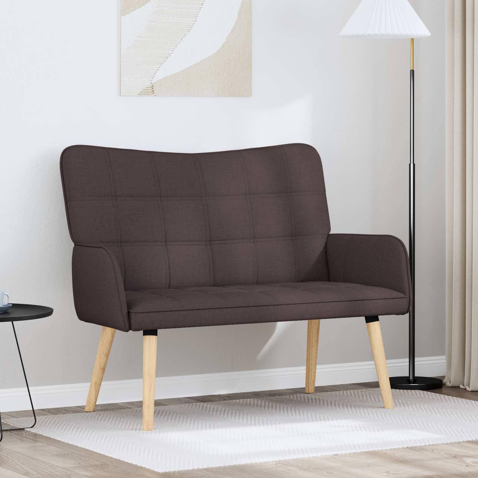 To-personers sofa Mørk Brun 115 x 61 x 87 cm Stof