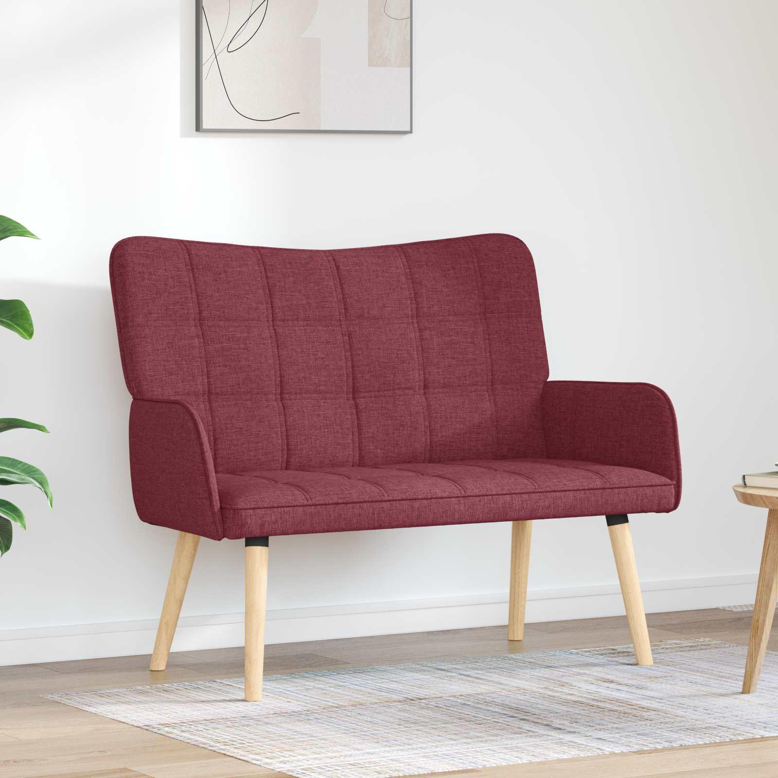 To-personers sofa Vinrød 115 x 61 x 87 cm Stof