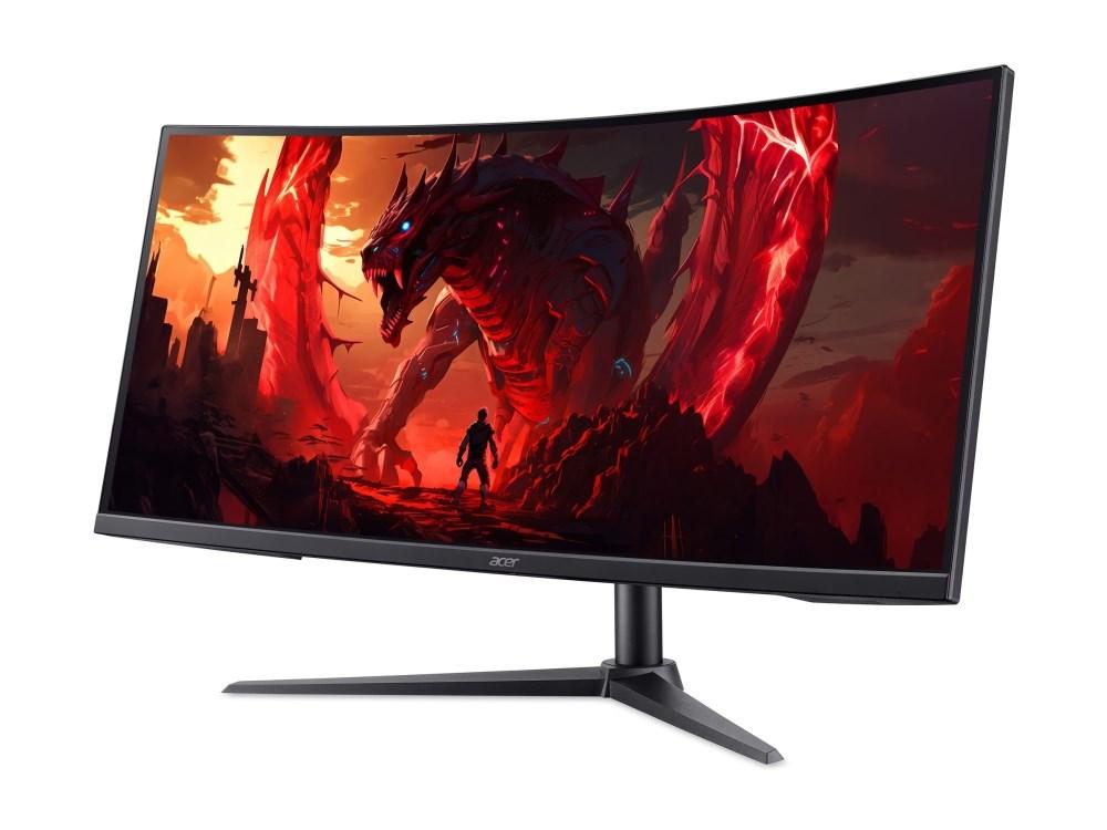 Acer Nitro XZ340CURW0b 34" buet skærm - 3440×1440 ultrawide billede
