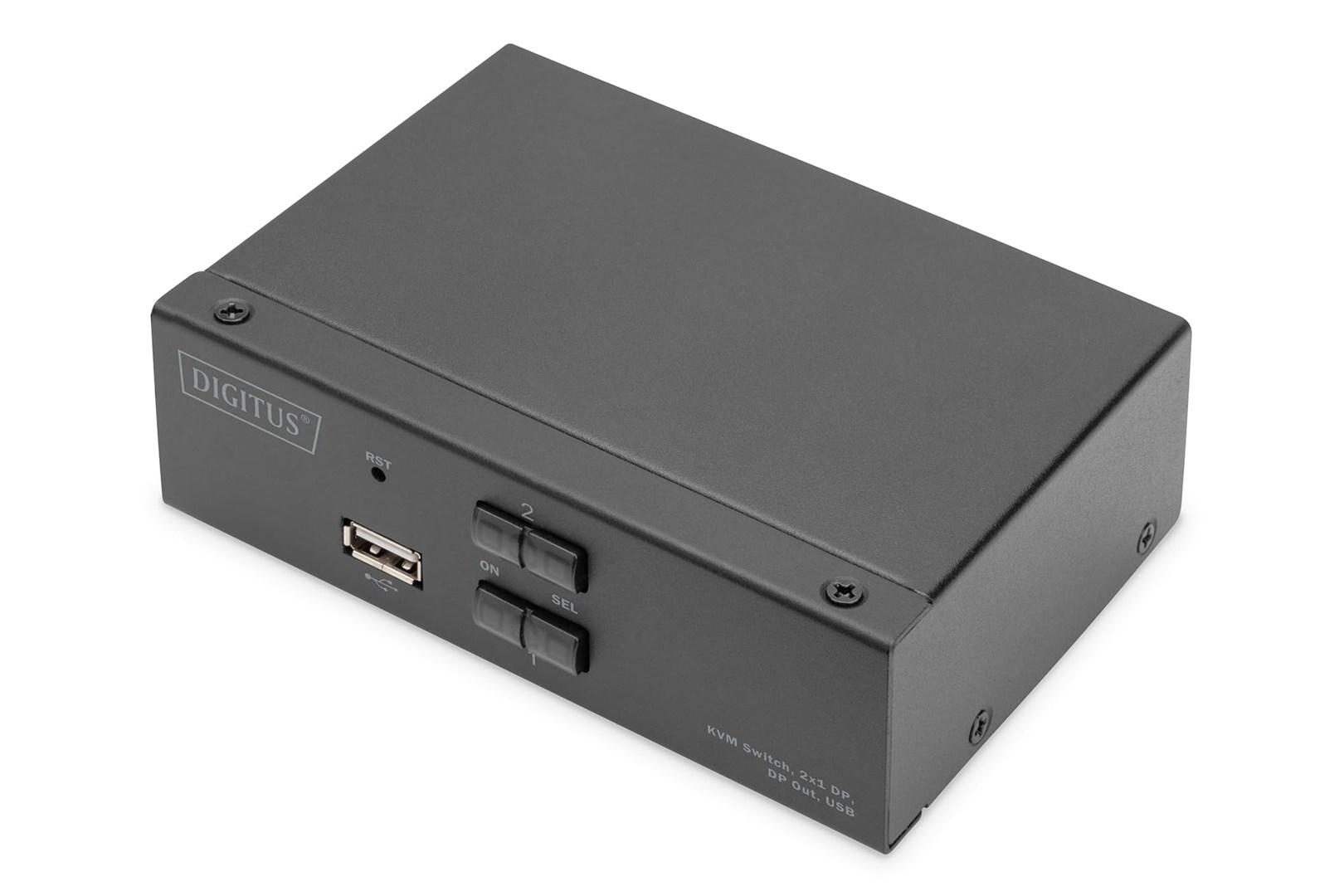Digitus KVM-switch 2×1 – DisplayPort ud, USB billede