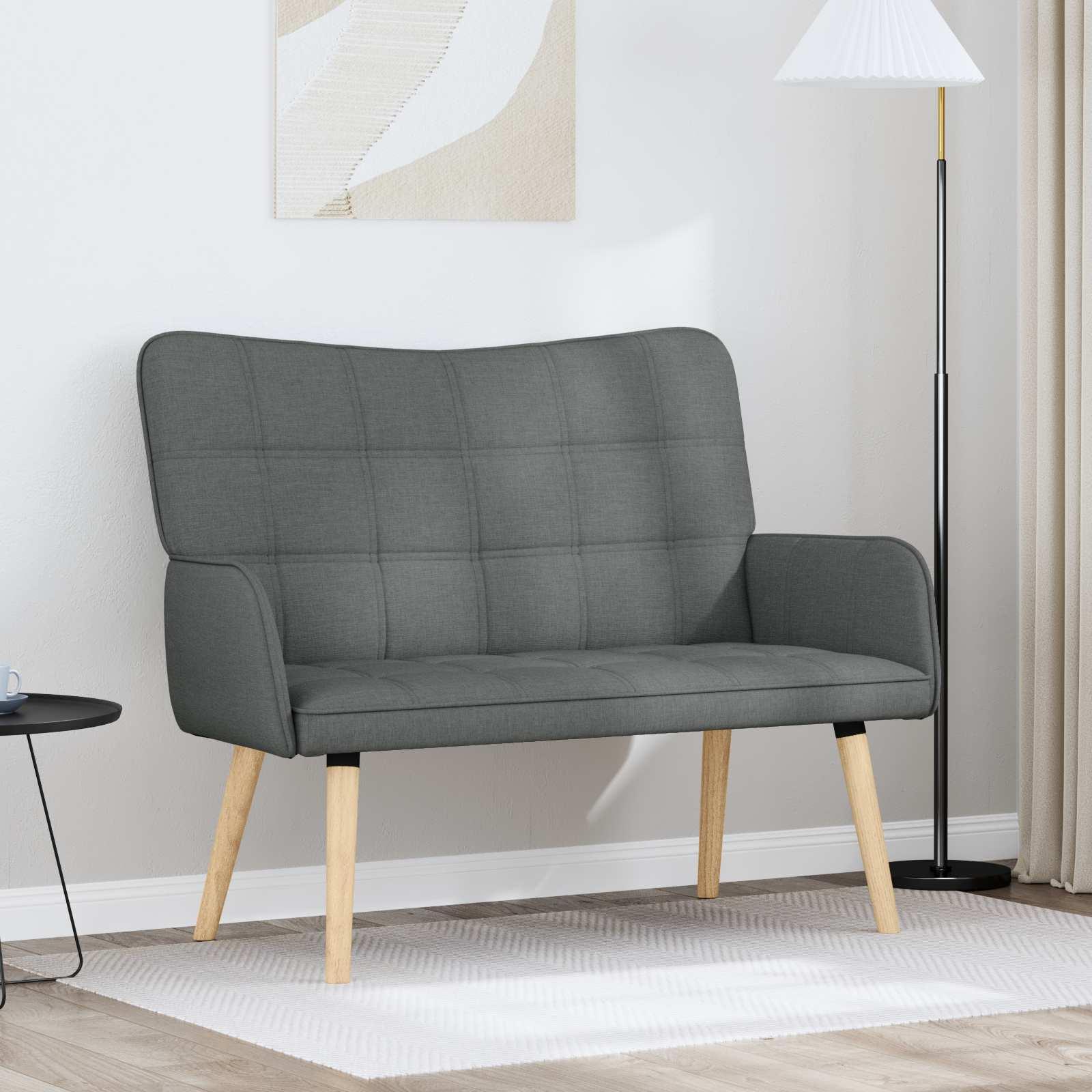 To-personers sofa Mørkegrå 115 x 61 x 87 cm Stof