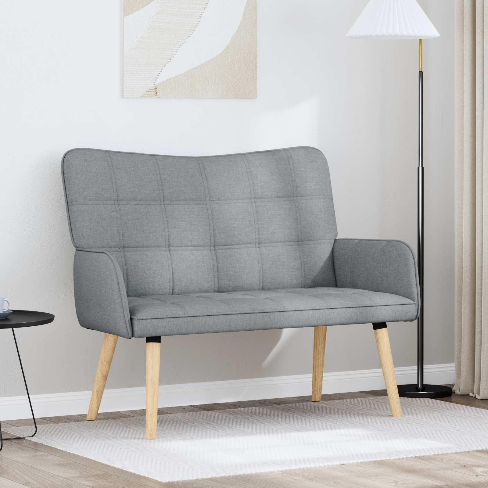 To-personers sofa Lysegrå 115 x 61 x 87 cm Stof