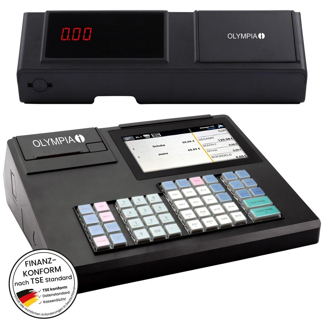 OLYMPIA K200 kassensystem med printer - sort billede