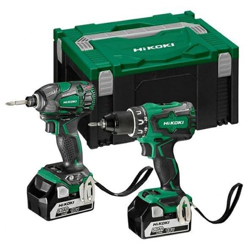 HiKOKI KC18DBDLW - 18V kombosæt med bore-/skruemaskine, slagnøgle og kasse