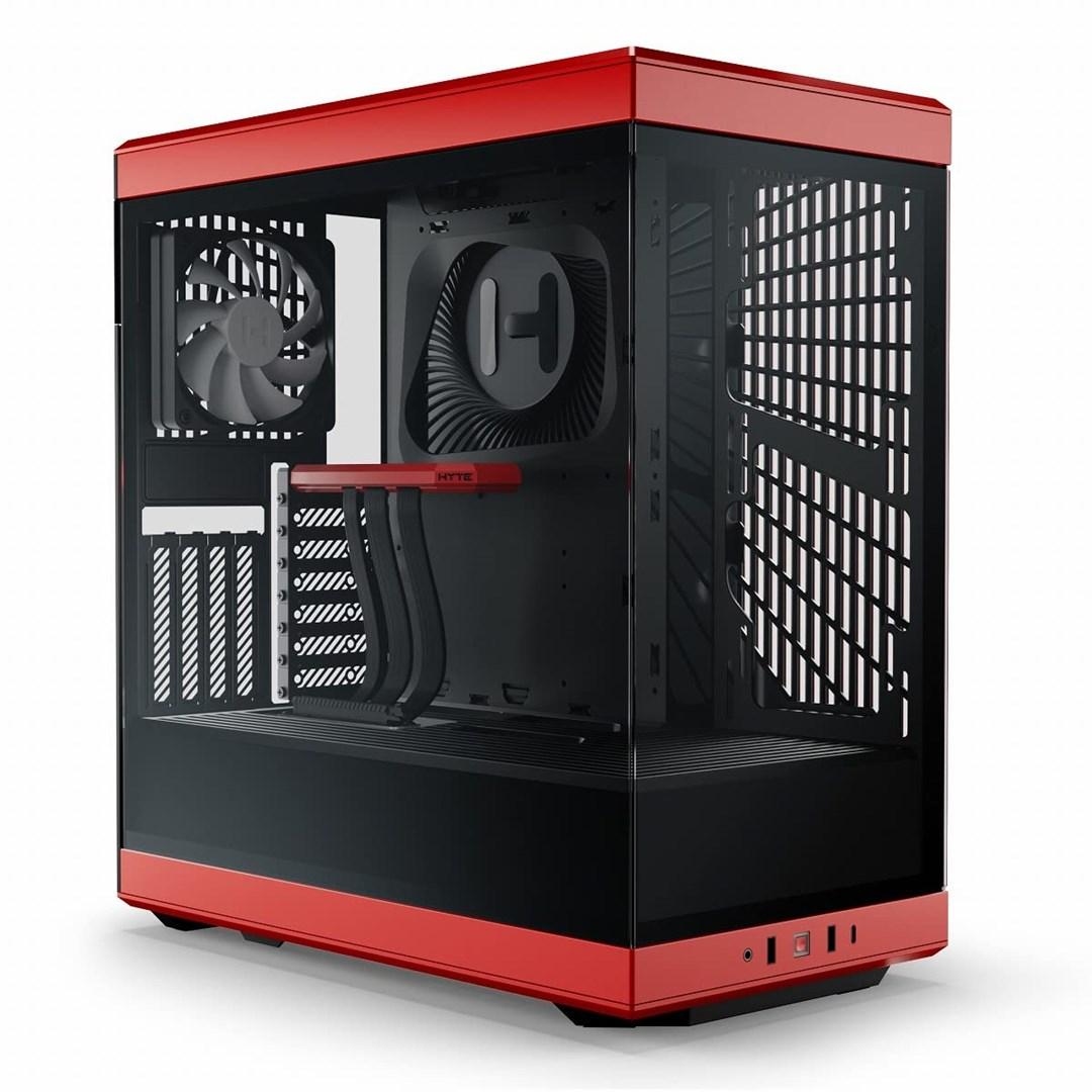Hyte Y40 midi-tower pc kabinet - sort/rød billede