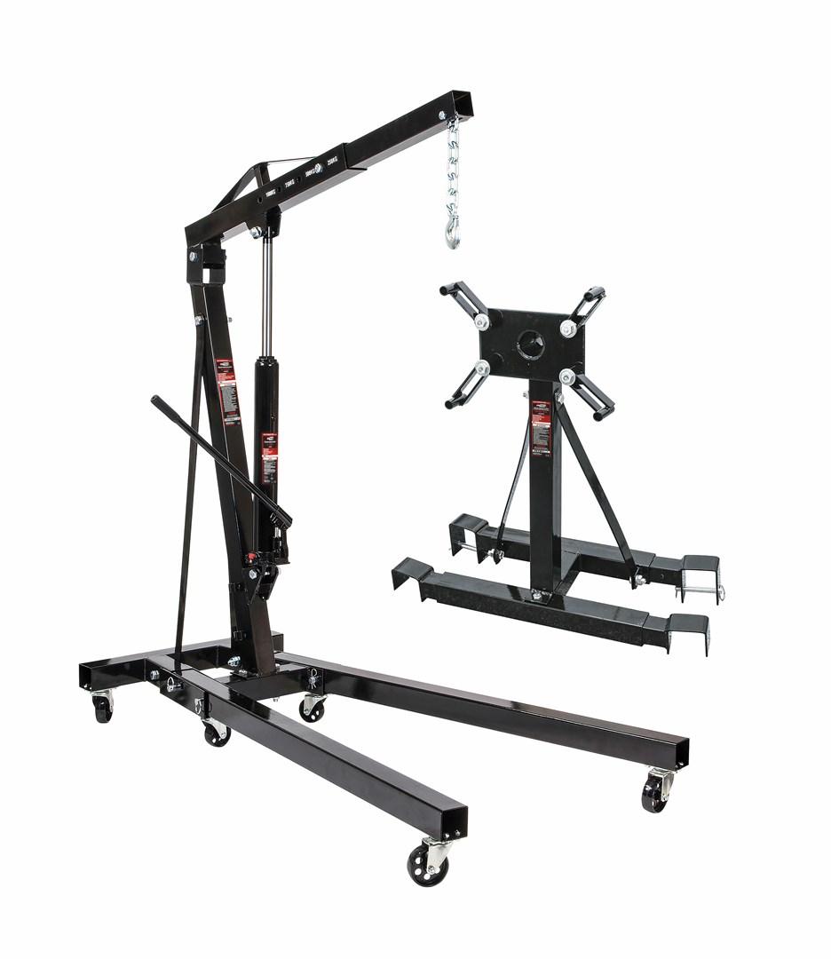 AWTOOLS motorløfter 2 ton + gearkassetrolly 900 kg