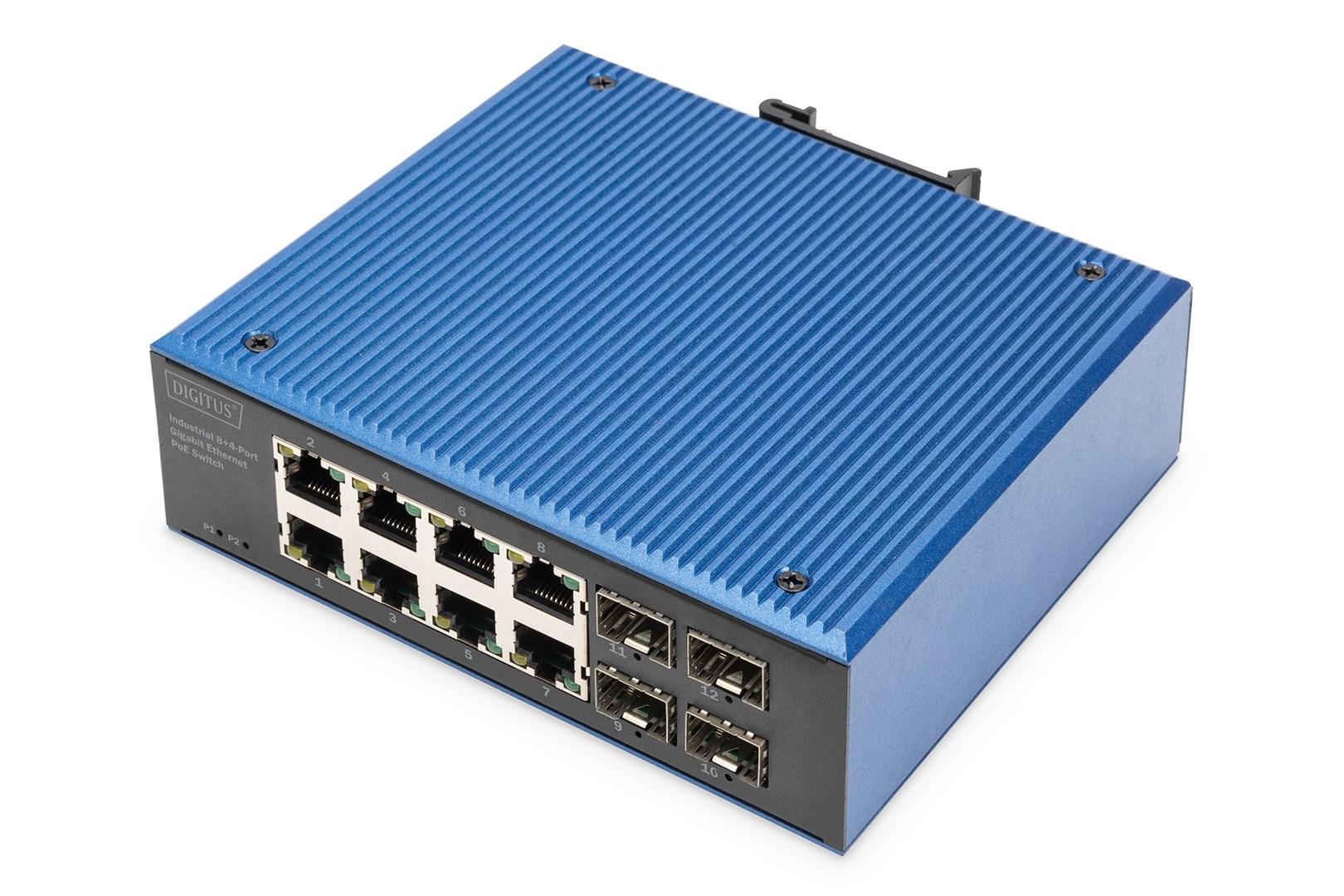 DIGITUS DN-651153 Industrial 8+4-Port Gigabit Ethernet PoE switch billede