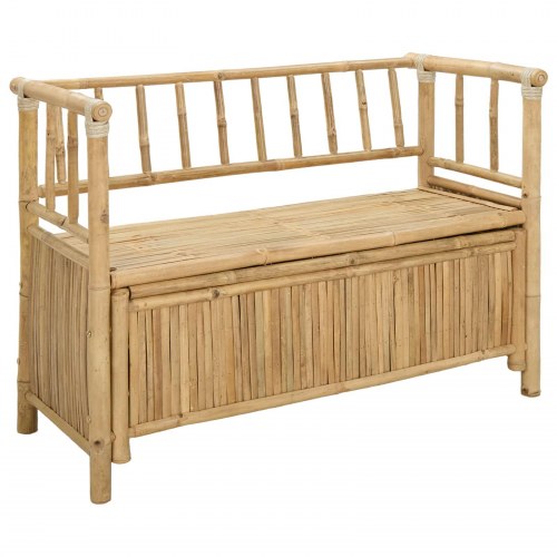 Have opbevaringsbænk Naturfarvet 110 x 47 x 80 cm Bambus