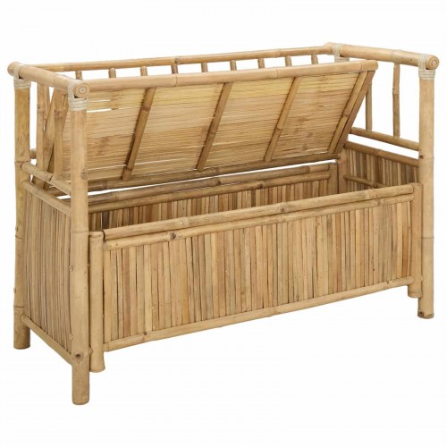 Have opbevaringsbænk Naturfarvet 110 x 47 x 80 cm Bambus