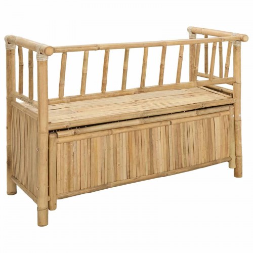 Have opbevaringsbænk Naturfarvet 110 x 47 x 80 cm Bambus