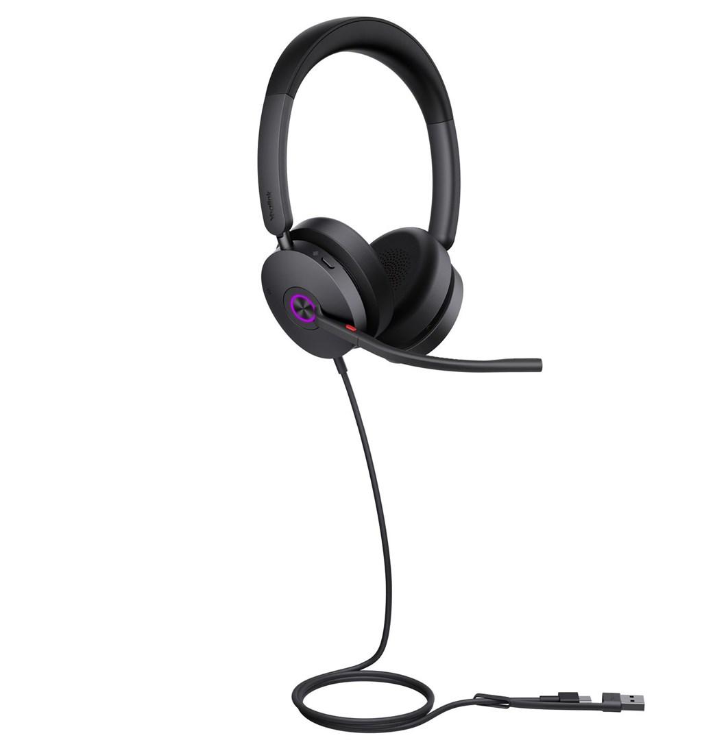 Yealink UH48 Dual UC USB-C/A headset med mikrofon billede