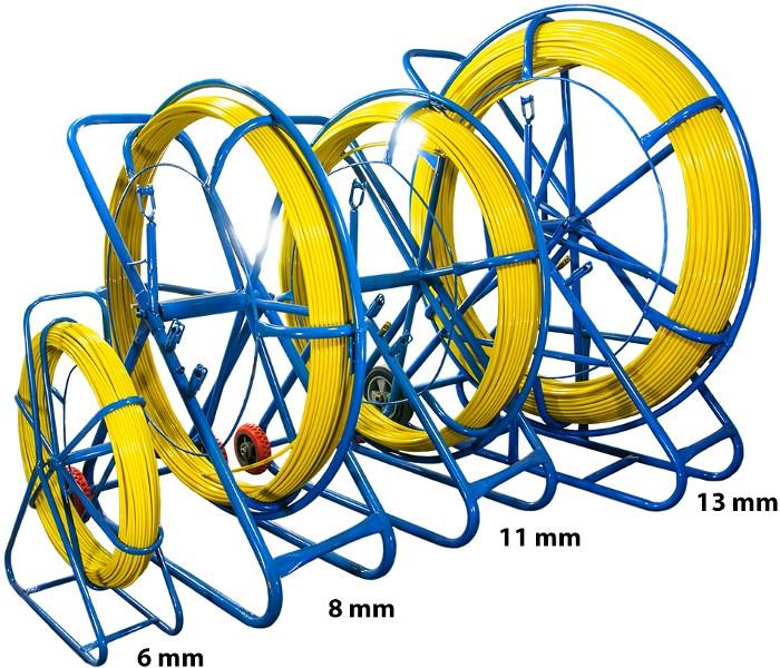 Extralink glasfiberskubbestok 4,5 mm - 100 m med stativ