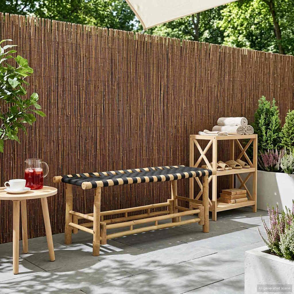 Havebænk Naturfarvet 110 x 38 x 40 cm Bambus