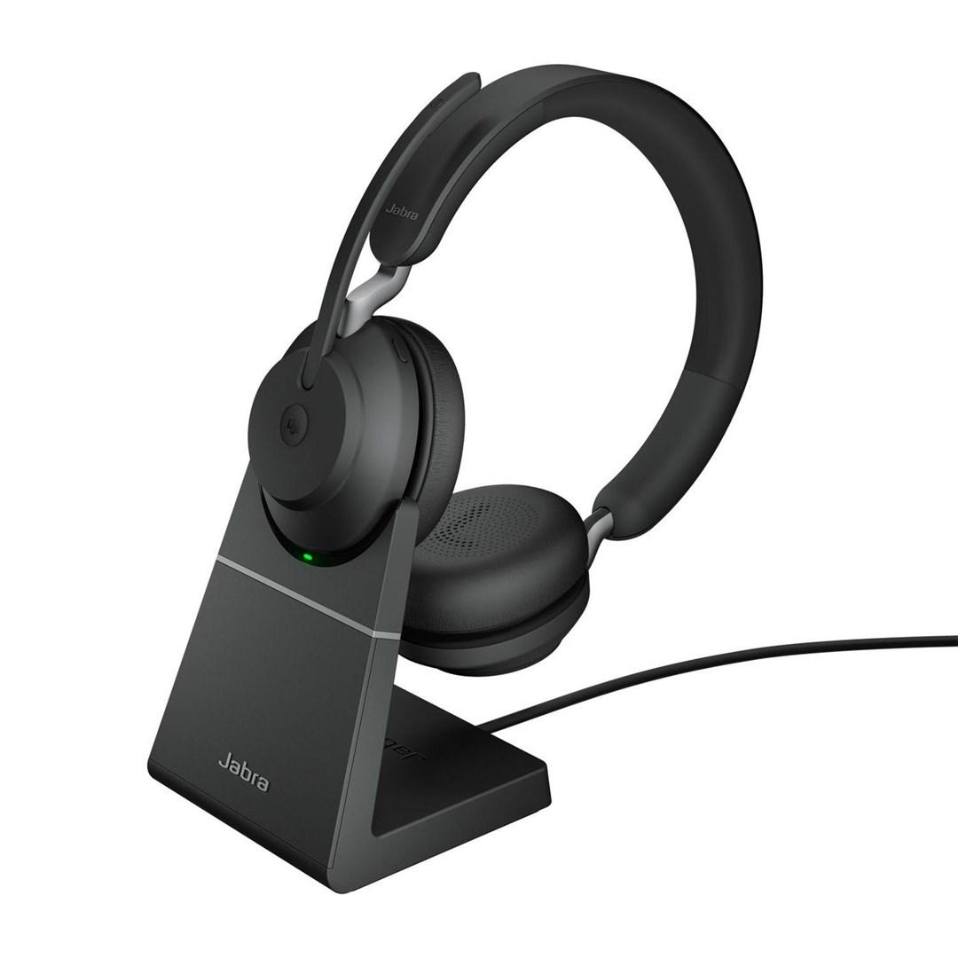 Jabra Evolve2 65 MS Stereo - trådløst headset med ladestand